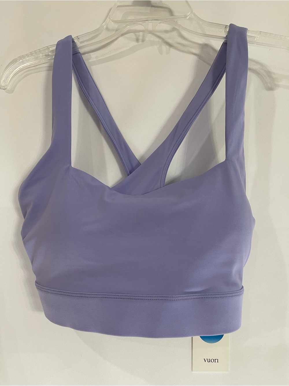 Vuori Daily Form Bra Hyacinth XL sports bra Vuori BlissBlend Form™ fabric